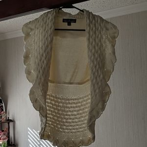 Sweater vest s cream